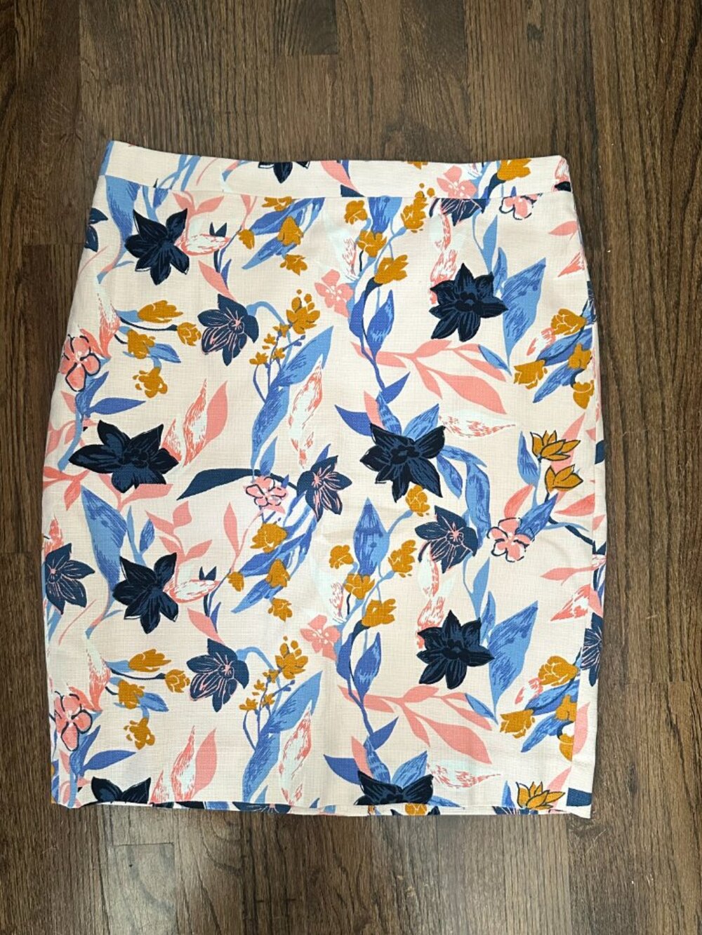 NWT J. Crew floral basket weave pencil skirt